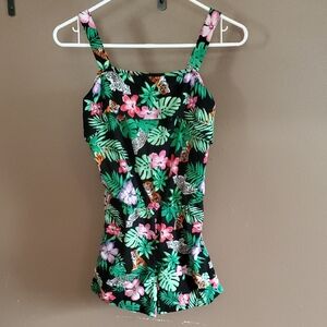Tropical Floral Kids One Piece